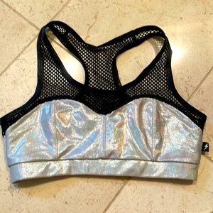 Cleo’s racer back silver top